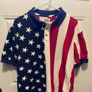 Limited Edition, LTD American Clothing Co. American Flag Polo Shirt XL